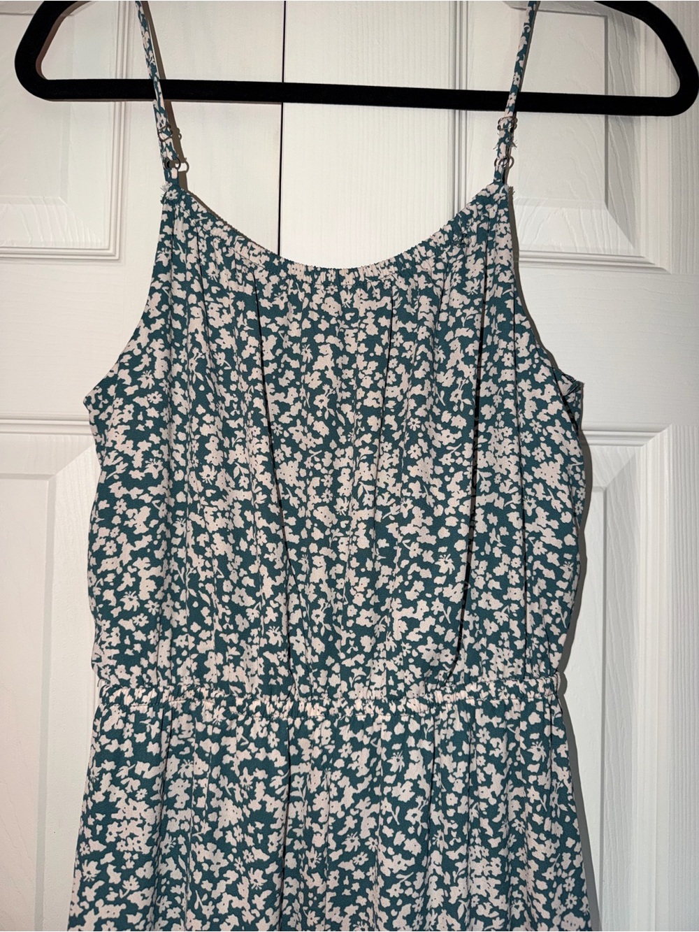 Sienna Sky dark green/teal Floral Maxi Dress with Spaghetti Straps - Picture 4 of 4